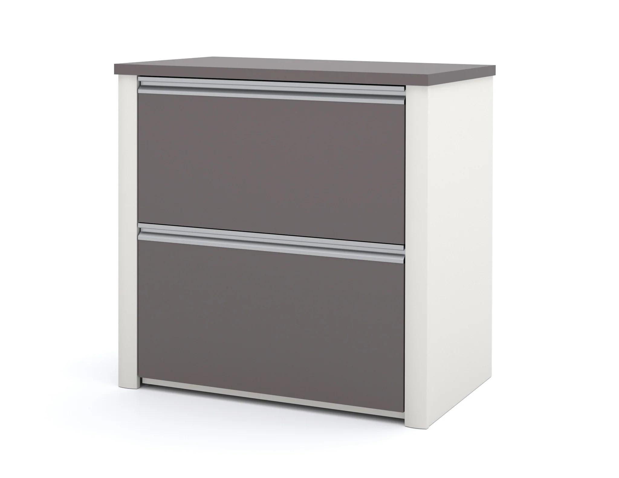 71" x 83" L-Shaped Desk with Drawers in Slate & Sandstone - Image 4