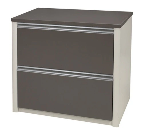 U-shaped Desk with Hutch in Slate & Sandstone - Image 6